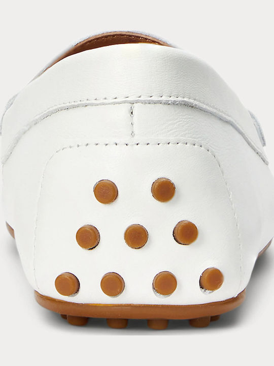 Barnsbury Leather Women's Loafers in White Colour