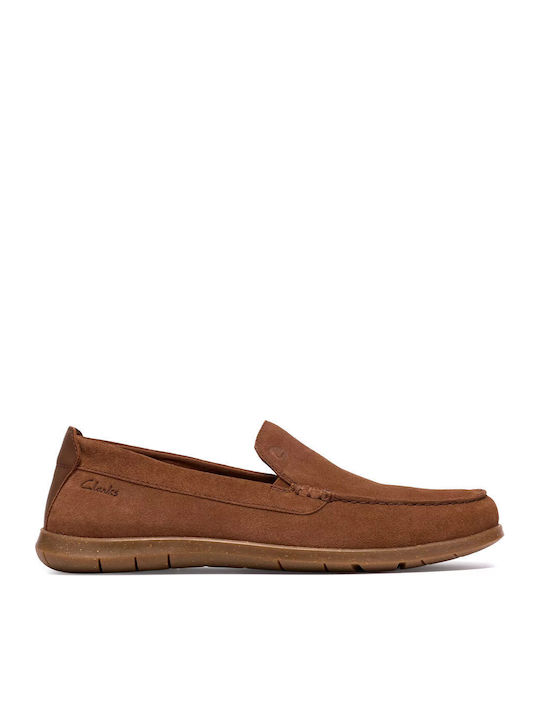 Flexway Step Cola Suede Herren Mokassins in Tabac Braun Farbe