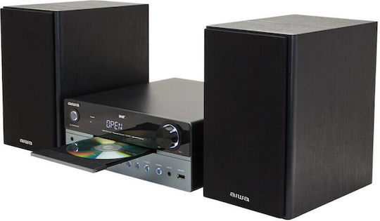 Aiwa Ηχοσύστημα 2.0 MSBTU-700DAB 50W με CD Player και Bluetooth Ασημί