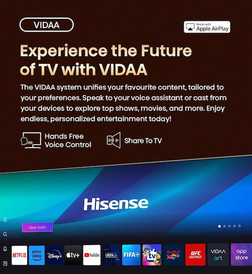 Hisense Смарт Телевизор 55" 4K UHD OLED 55A85N HDR (2024)