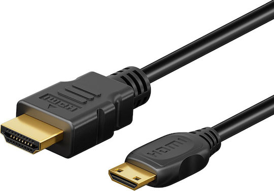 Goobay HDMI 2.0 Premium High Speed 4K 60Hz HDR Cable HDMI male - mini HDMI male 1m Μαύρο