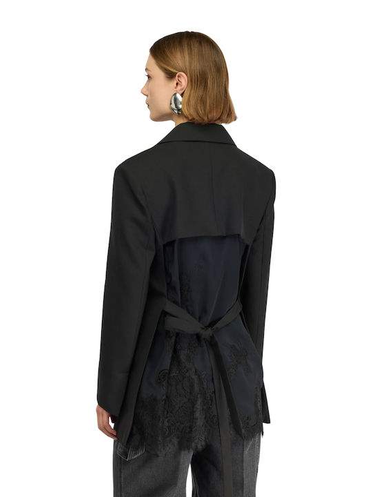 Semicouture Long Women's Blazer Black