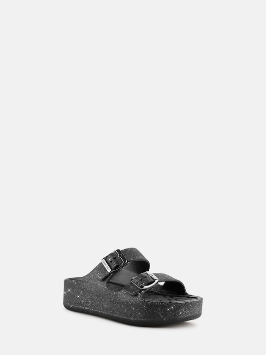 Sandale Casual Damă Flatforme Negre