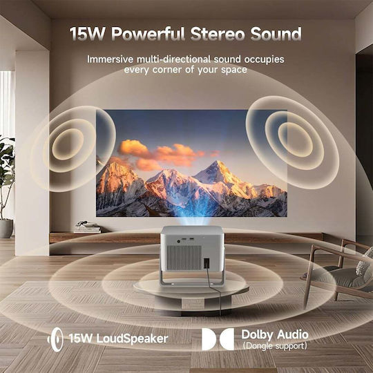 Magcubic HY350GT Mini Projector LCD Full HD Λάμπας LED με Wi-Fi και Ενσωματωμένα Ηχεία