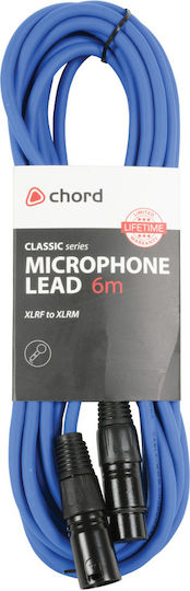 Citronic XLR Cable XLR Female - XLR Male Blue 6m 190.104UK