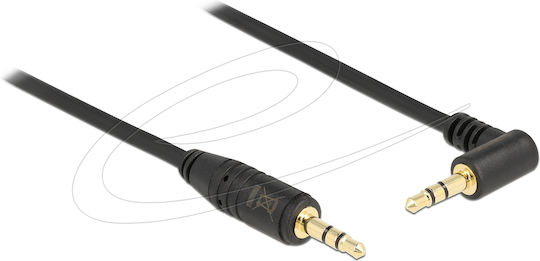 DeLock Καλώδιο Ήχου 3.5mm male - 3.5mm male Μαύρο 5m με Επίχρυσους Ακροδέκτες 83760