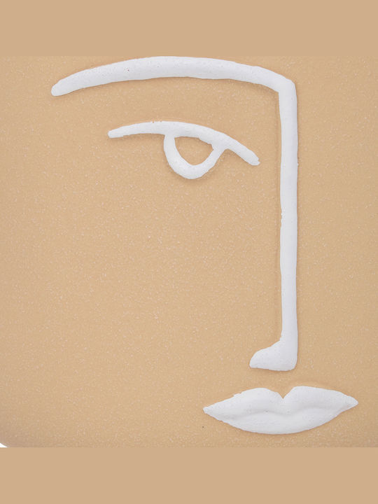 A-s Face Pflanzentopf Keramik Beiges 16x16x17cm