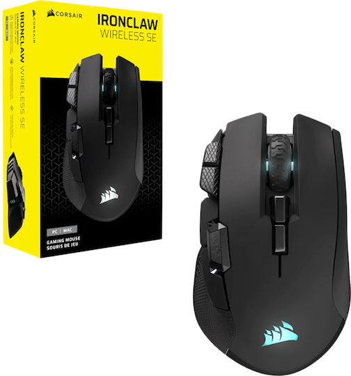 Corsair Ironclawse Ασύρματο RGB Gaming Ποντίκι 26000 DPI Μαύρο