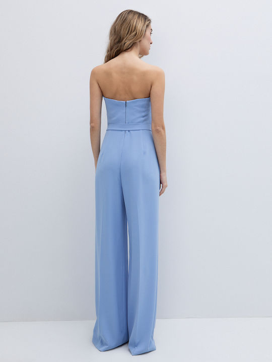 Women's Off-Shoulder Light Blue Jumpsuit