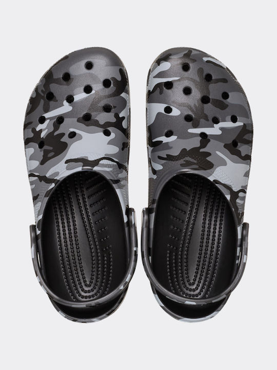 Crocs Classic Camouflage Holzschuhe Grau
