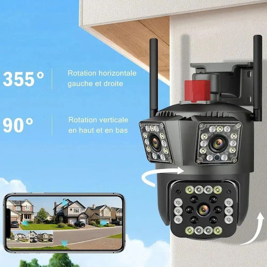 FOX385578 IP Камера За Наблюдение Wi-Fi 9MP Водоустойчива На Батерия С Двупосочна Комуникация