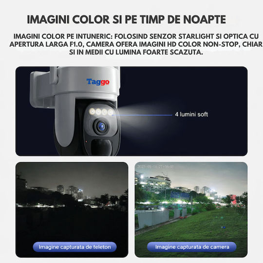 Vstarcam Cameră de Supraveghere IP 4G Full HD+ 4MP Rezistentă la Apă cu Baterie și Difuzor