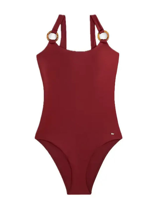 One Piece Swimsuit Burgundy