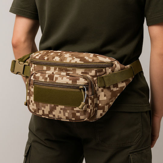 Săculeț Militar de Mijloc Verde Pixelat