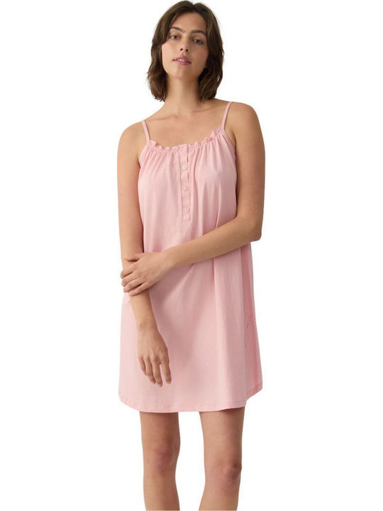 Minerva Maternity and Breastfeeding Nightgown Pink