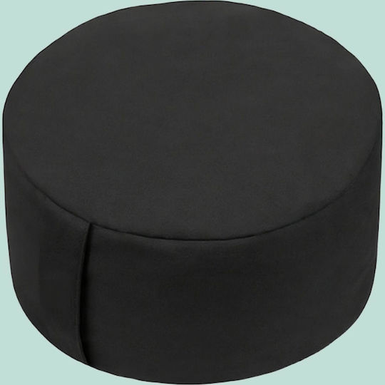 Yoga Meditation Cushion Relaxdays Round Cotton & Buckwheat 13 X 33 Cm Black 10051170_46