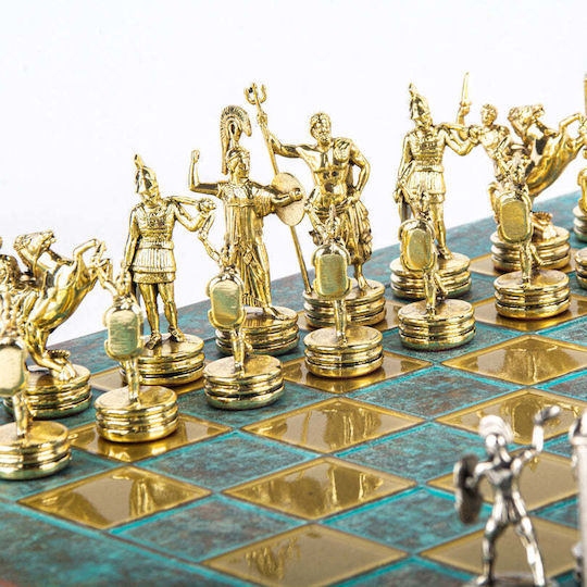 Manopoulos Marmorne Spielfiguren Für Schach Gold / Silber