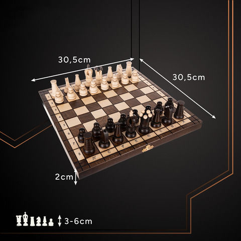 Schach Spielfiguren Braun / Schwarz 2cm