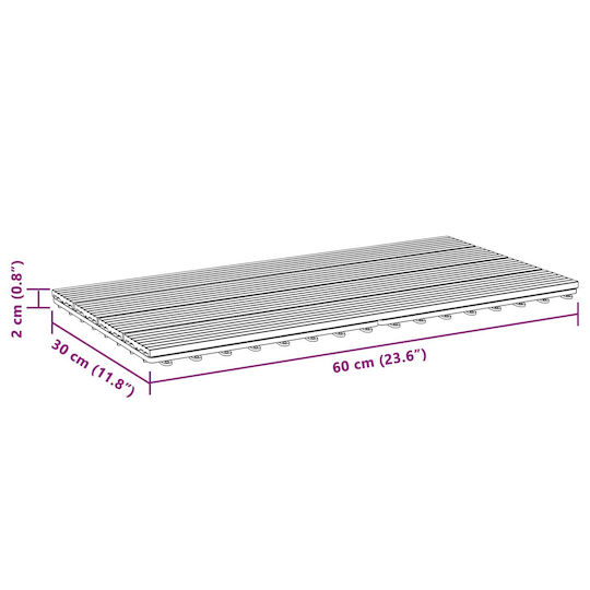 vidaXL Decking Board for Garden Flooring from WPC 60x30cm 6 Pieces