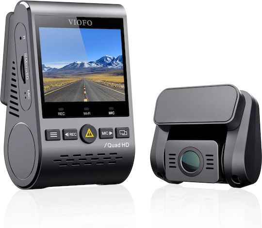 Viofo A129 Plus Duo Σετ Κάμερα DVR Αυτοκινήτου 1440P με Οθόνη 2" Bluetooth, Wi-Fi, GPS & Κάμερα Οπισθοπορείας