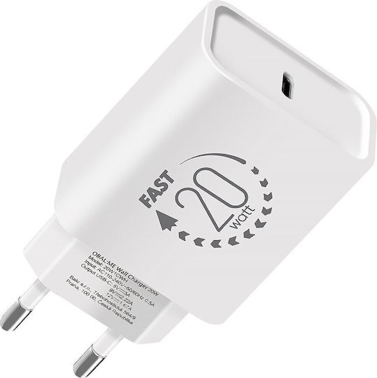 Obal:Me Încărcător Fără Fir Cu Port USB-C 20W Livrarea Energiei Alb