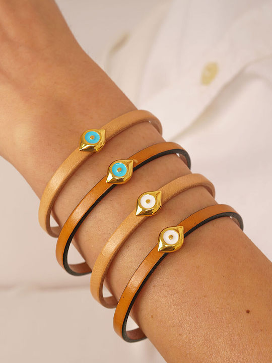 Excite-Fashion Damentraegerarmband mit Auge-Design aus Leder Excite-Fashion Damentraegerarmband mit Auge-Design aus Leder