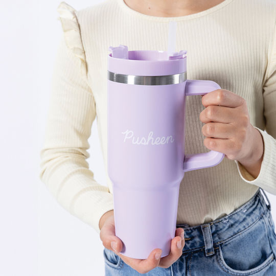 Gim Παιδικό Παγούρι Θερμός με Καλαμάκι Pusheen Cat 880ml