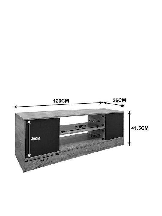 TV Stand Sasa White L120xW35xH41.5cm