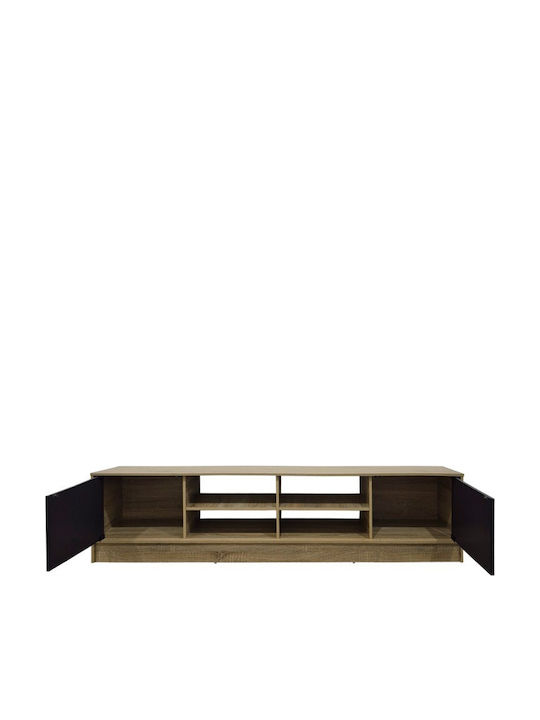 Έπιπλο Τηλεόρασης Tivia Sonoma-ανθρακί Μ180xΠ35xΥ41.5cm