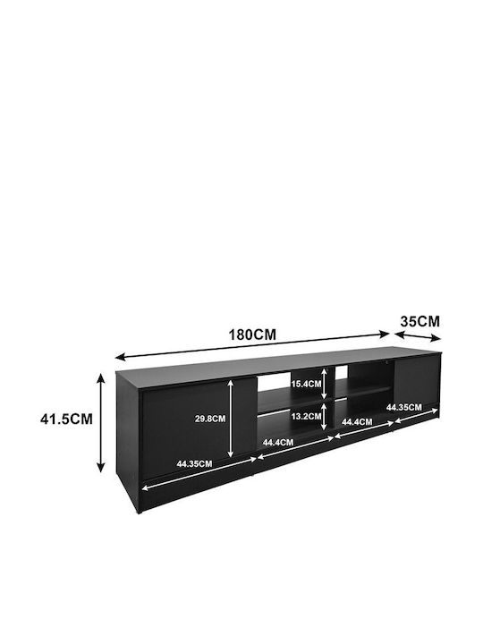 Έπιπλο Τηλεόρασης Tivia Sonoma-ανθρακί Μ180xΠ35xΥ41.5cm