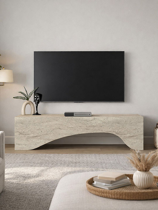 Έπιπλο Τηλεόρασης Mara με Φωτισμό LED Travertine Μ150xΠ31.4xΥ40cm
