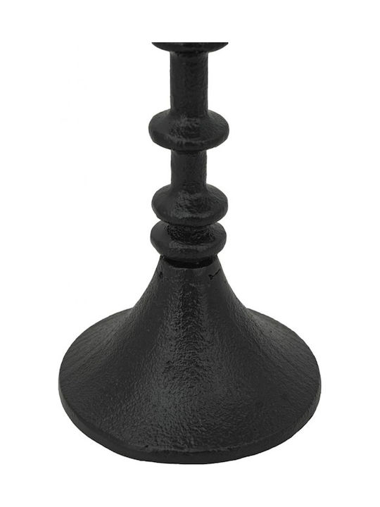 Artekko Κηροπήγιο Μεταλλικό σε Μαύρο Χρώμα 10.2x28x10.2εκ.
