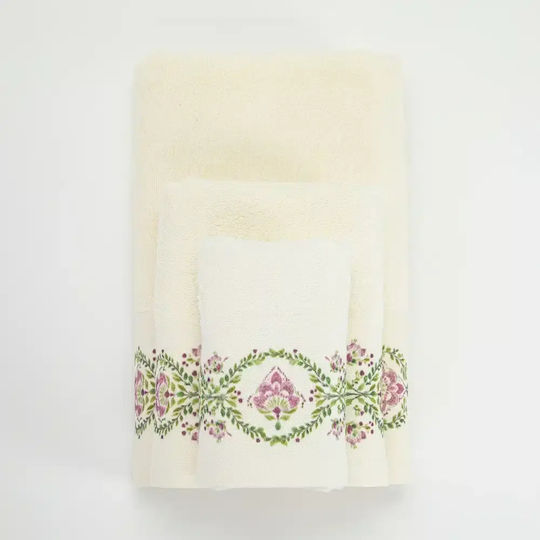 Borea Bath Towels Set 3 pcs Lotus Cream