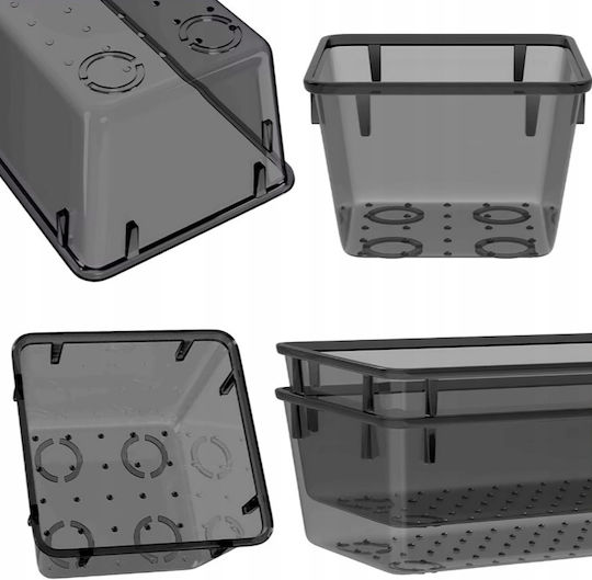 Organizer De Sertare Din Plastic Culoare Gri 25 Bucăți