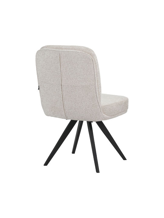 Novo Dining Chair with Fabric Upholstery White 65.5x50x90cm