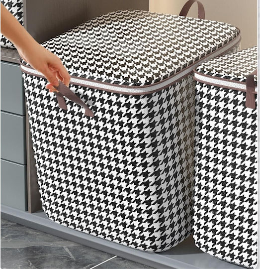 Alista Home Fabric Storage Basket with Lid Black 40x50x50cm