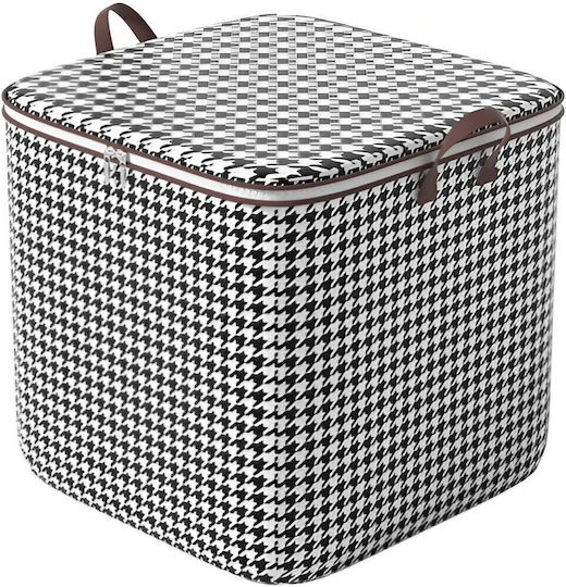 Alista Home Fabric Storage Basket with Lid Black 40x50x50cm