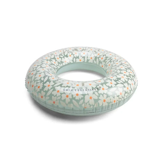 Swim Essentials Kids' Swim Ring Green with Handles Diameter 90 Cm