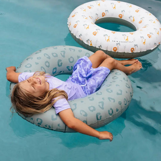 Swim Essentials Kids' Swim Ring Green Leopard Diameter 90 Cm
