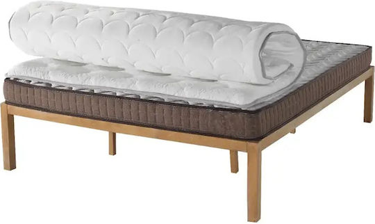 Diamond Mattress Topper Medium Firmness Gray 90x190x5cm