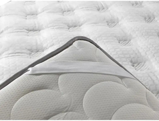 Diamond Mattress Topper Medium Firmness Gray 90x190x5cm