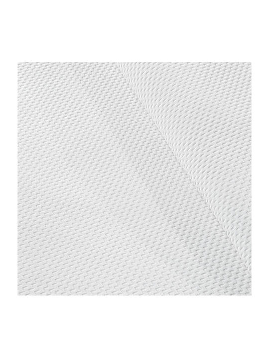 Guy Laroche Slalom Elektrische Gitarren Decke Piqué Übergröße 245x260cm Weiß