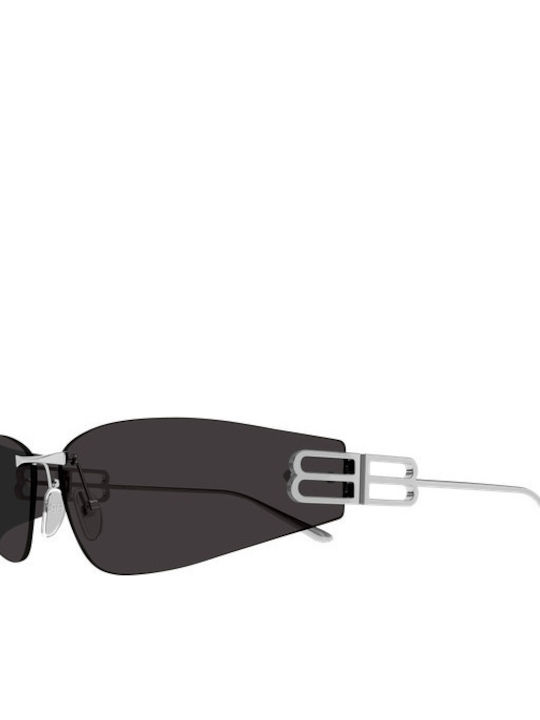 Balenciaga Unisex Sonnenbrillen mit Silbernem Rahmen mit Spiegelgläsern