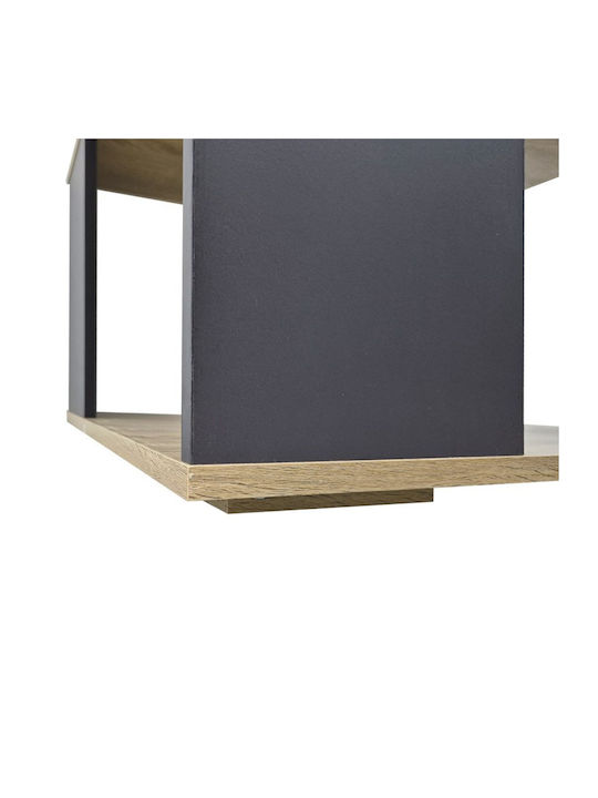 Zelegan Beistelltisch Holz Sonoma-Anthrazit M60xL60xH39cm