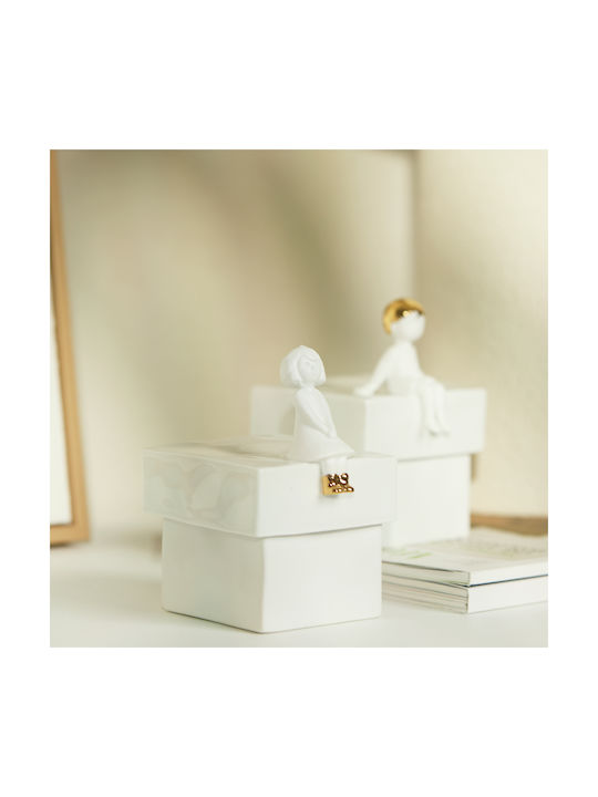 Raeder General Use Food Jar with Lid Made of Porcelain Transparent 3x3x12.7cm 1 Pieces