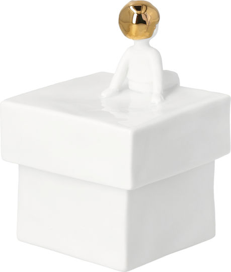 Raeder General Use Vase with Lid Porcelain Transparent 3x3x12.7cm