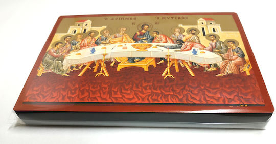 The Last Supper Icon Flat Category Paper Tal No 1 Dimension 14.0cm X 20.0cm Icon Wood Mdf S&k Byzantine Icons