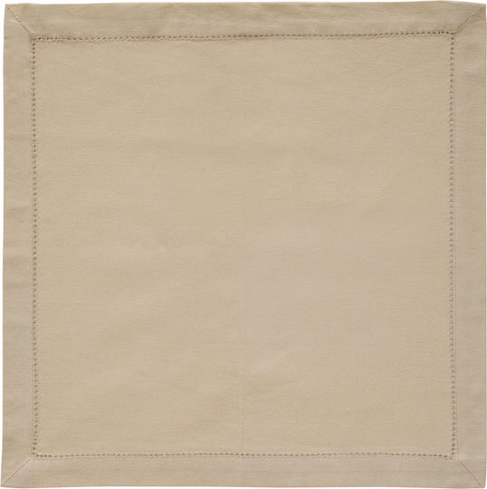 Kitchen Towel 100% Cotton In Beige Colour 40x40cm 4 Pieces