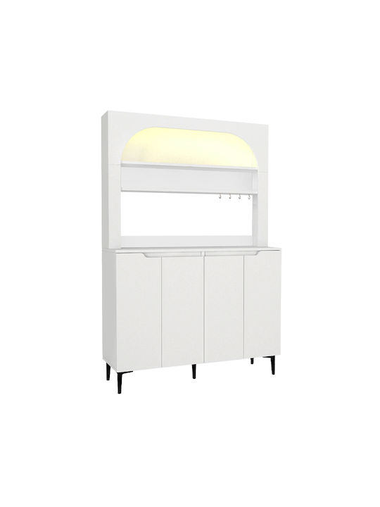 Led Ντουλάπι Κρεμαστό Λευκό 120x40x181.8εκ.