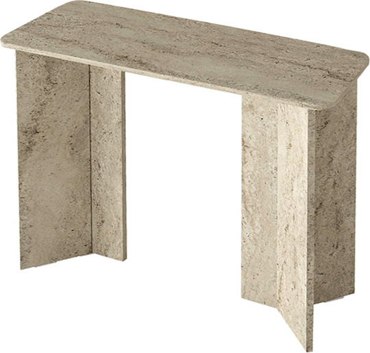 Wooden Console Travertine L90xW29.6xH91.8cm